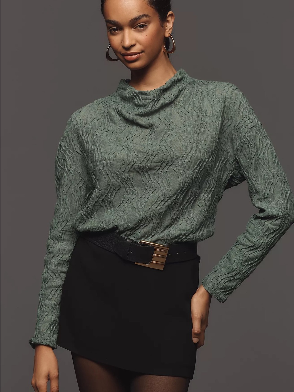 By Anthropologie Textured
Funnel-Neck Top